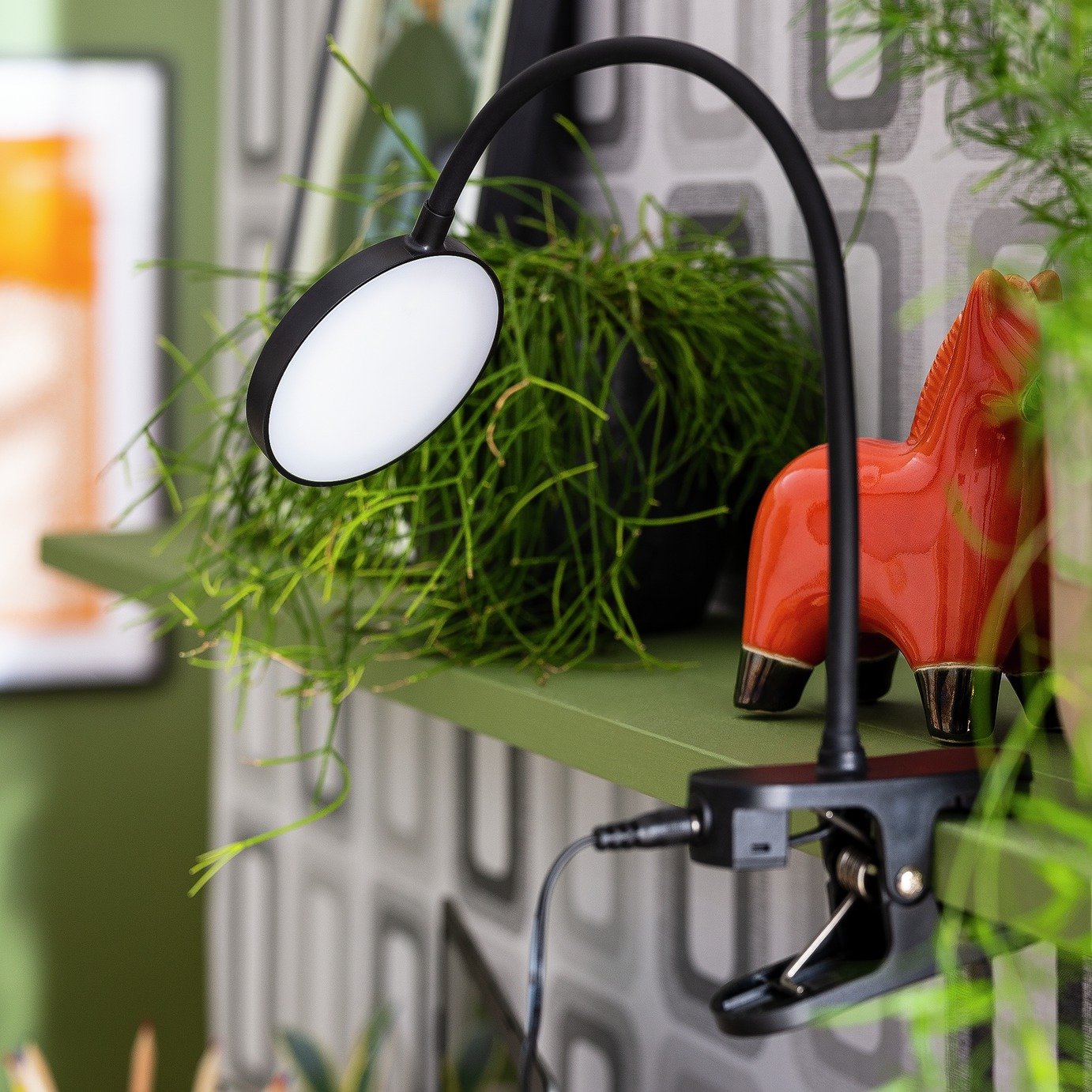 Habitat Mopsa Clip Lamp - Black