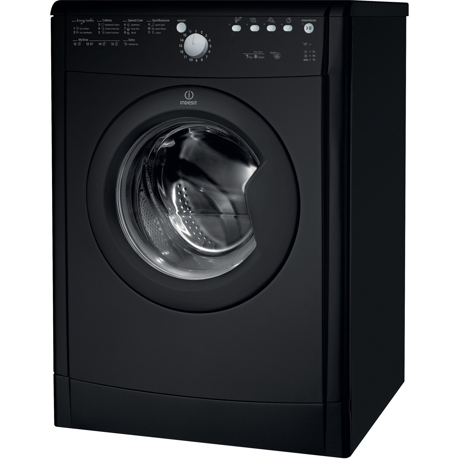 Indesit Ecotime IDVL75BRK.9 7KG Vented Tumble Dryer - Black