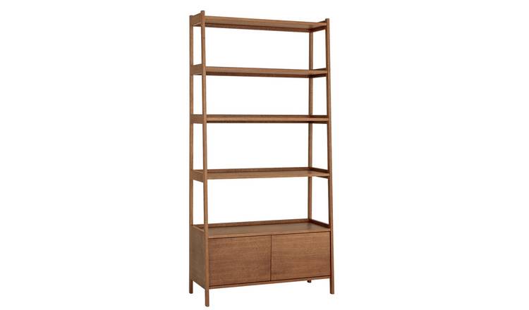 Habitat Marston Oak Veneer Bookcase - Walnut Stain