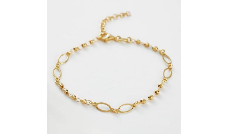 Revere Gold Plated 925 Sterling Silver Oval Element Bracelet