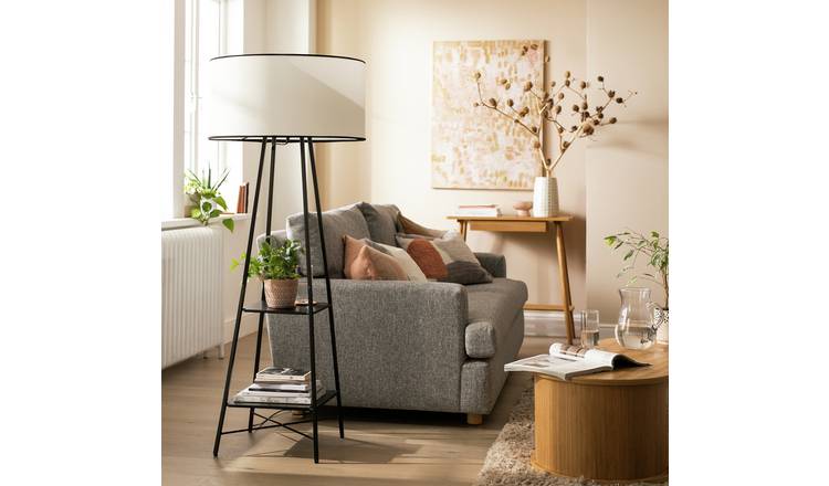 Habitat Thasia Floor Lamp - Black and White