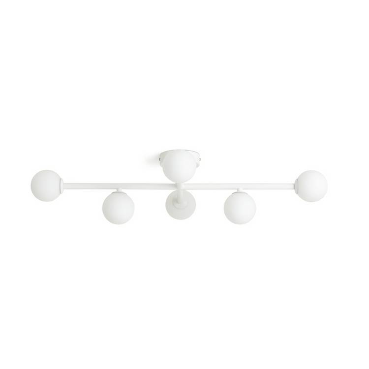 Habitat Alonso 6 Light Bathroom Flush Ceiling Light - White 0