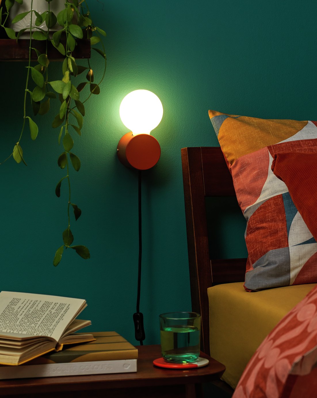 Habitat Banquo Plug In Wall Light - Orange