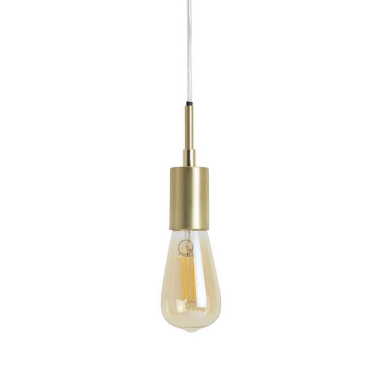 Habitat Lockie Brushed Brass Pendant Ceiling light - Gold 0