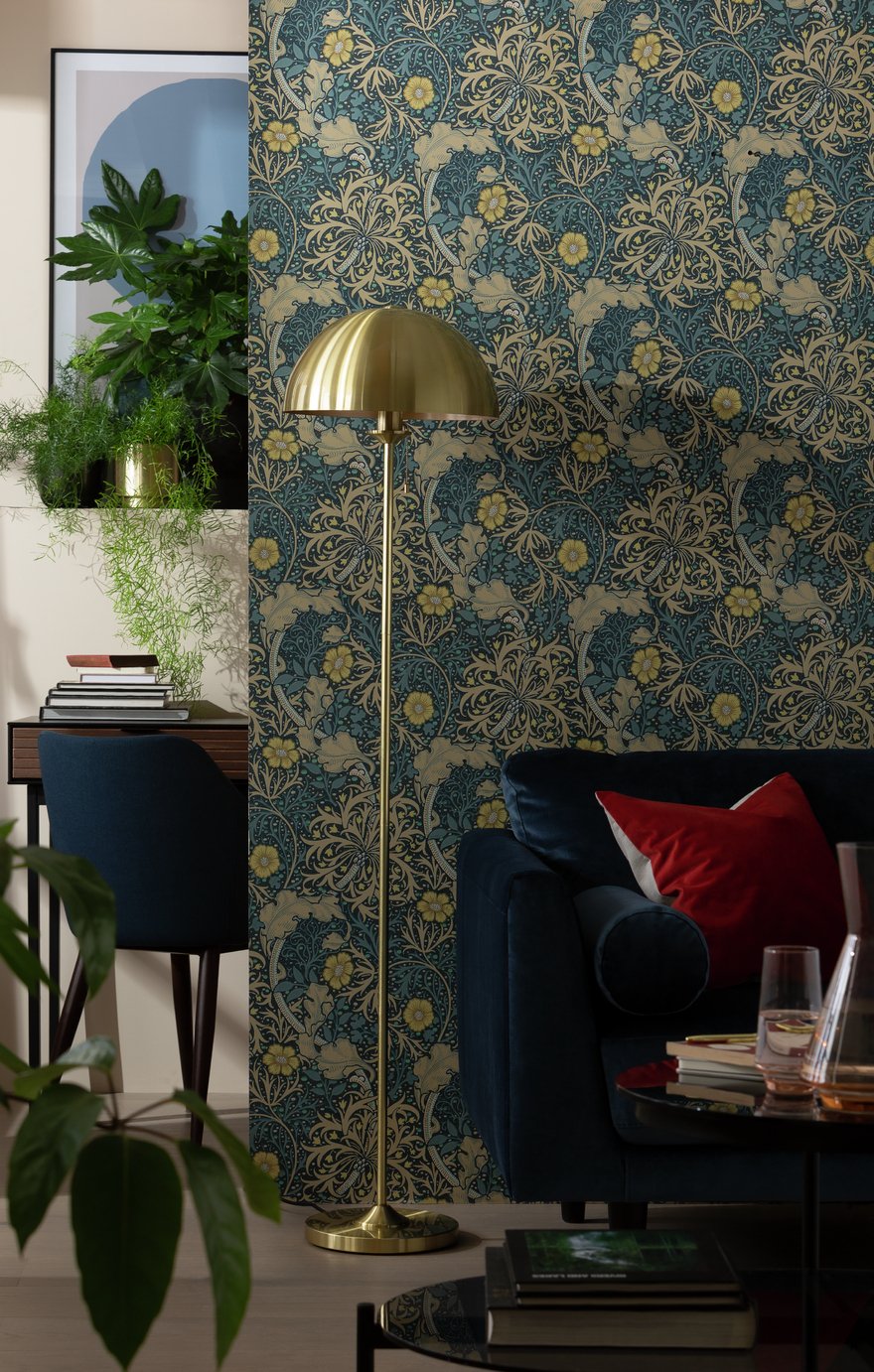 Habitat Manor House Floor Lamp - Brass