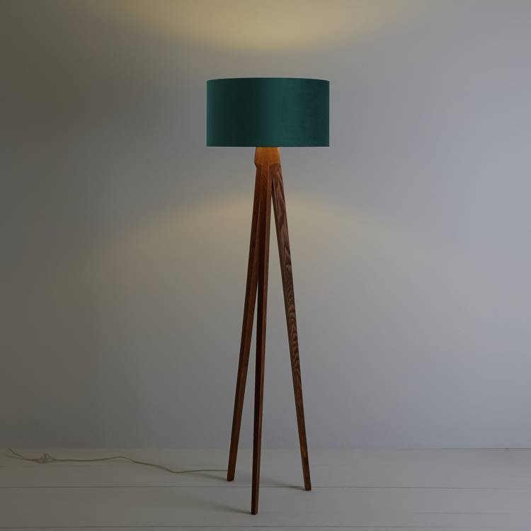 Habitat Tripod Floor Lamp Base - Walnut Stain 0