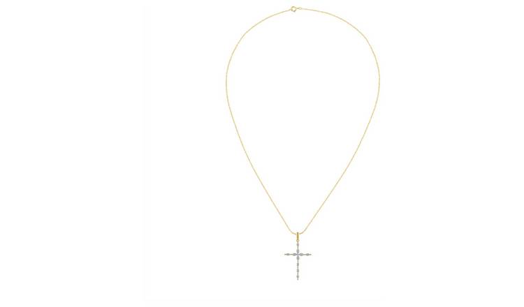 Gold cross 2024 necklace argos