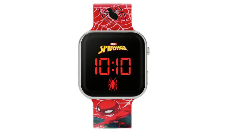 Disney Marvel Spiderman Kid's Red Silicone Strap Watch