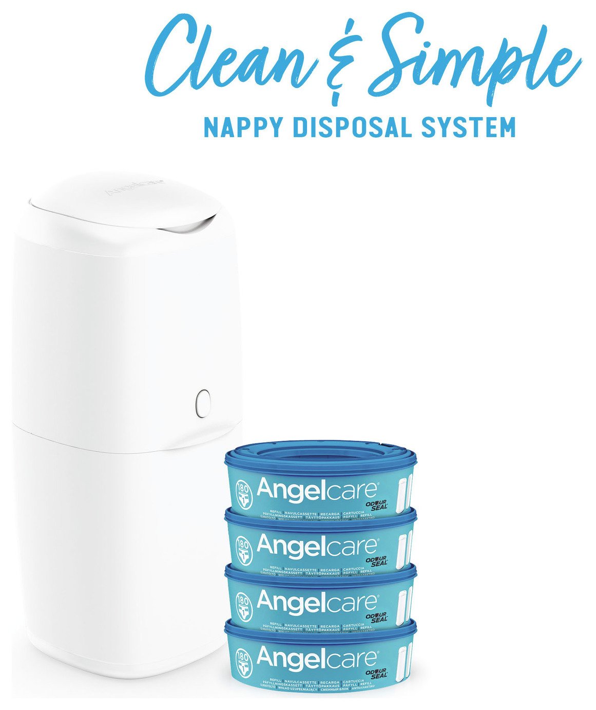 Angelcare Nappy Bin and 4 Refill Cassettes Review