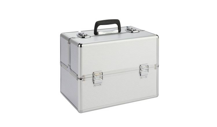 Buy Large Silver Vanity Case Makeup bags and cases Argos