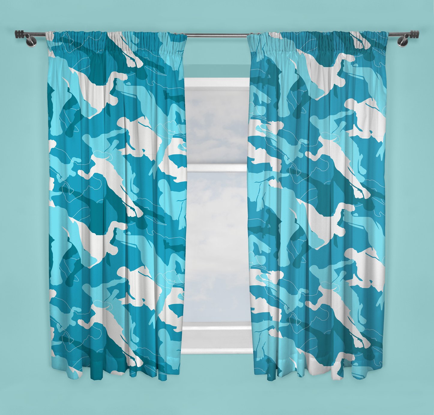 Fortnite Bomb Unlined Pencil Pleat Curtains