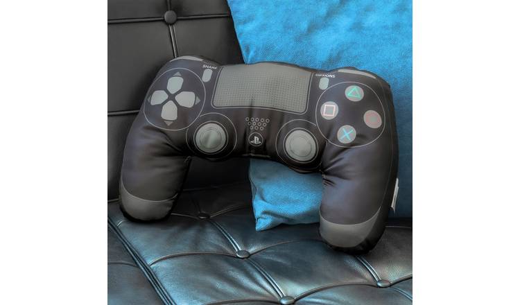 Buy PlayStation Controller Shaped Cushion - Black - 45x32cm