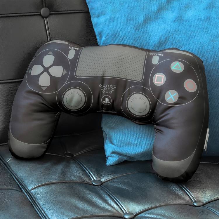 PlayStation Controller Shaped Cushion - Black - 45x32cm 0