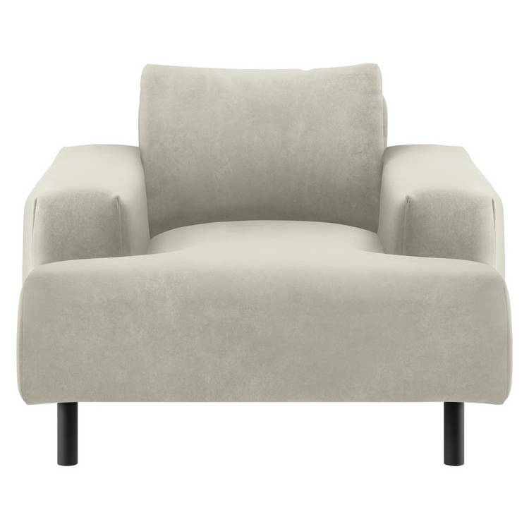 Habitat Julien Velvet Armchair - Natural 0