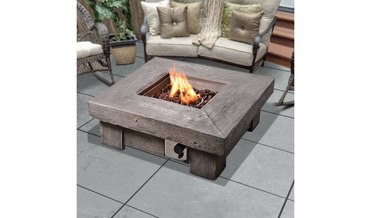 Teamson Home HF11501AA UK Gas Fire Pit With Cover