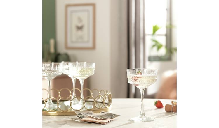 Gatsby Champagne Coupe Glasses, Set of 2 - On Sale - Bed Bath & Beyond -  19215327