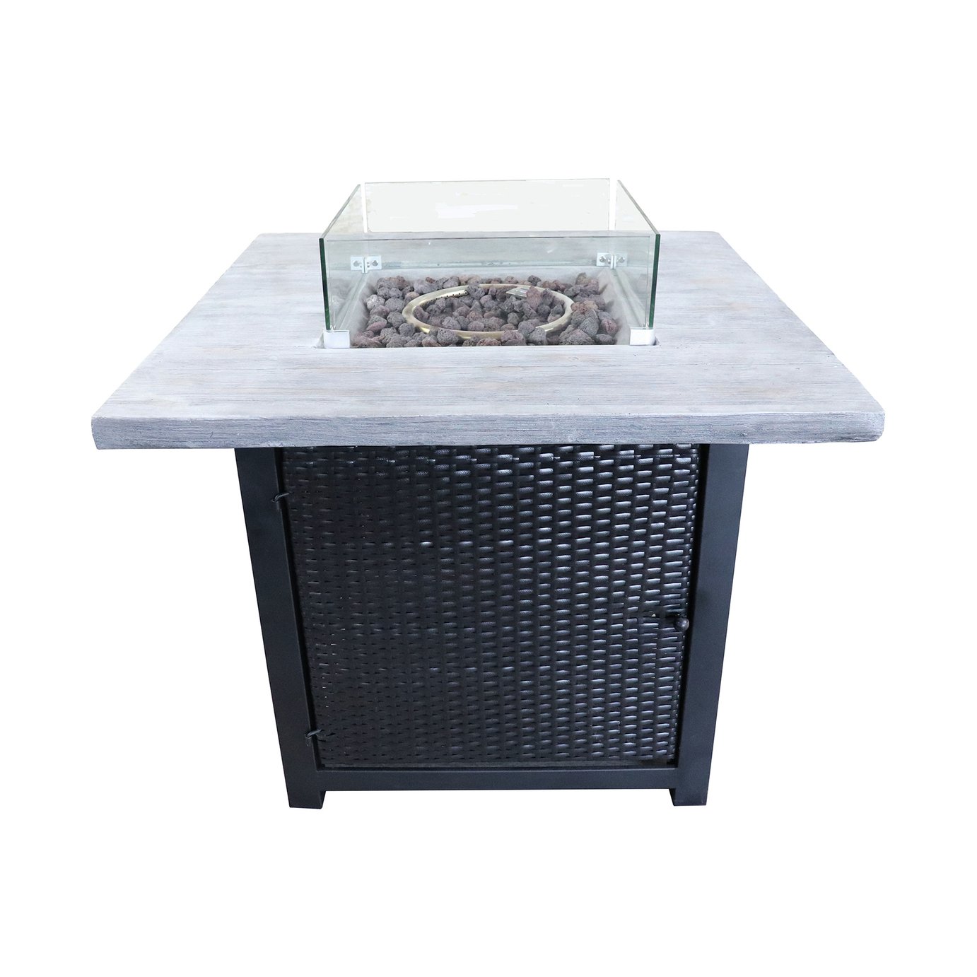 Teamson Home HF34501BA UK Gas Fire Pit With Cover