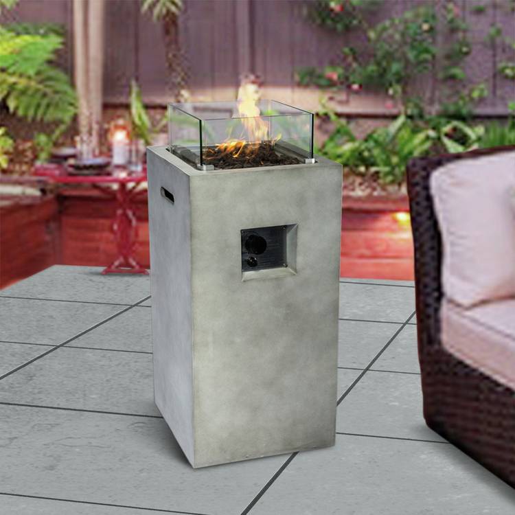 Teamson Home HF31701AA UK Gas Fire Pit With Cover 0