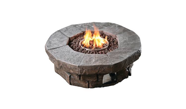 Teamson Home HF11802AA UK Gas Fire Pit With Cover