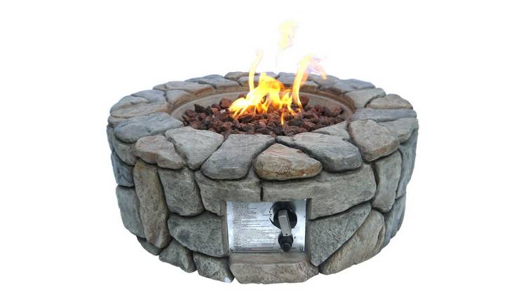 Teamson Home HF09501AA UK Gas Fire Pit With Cover