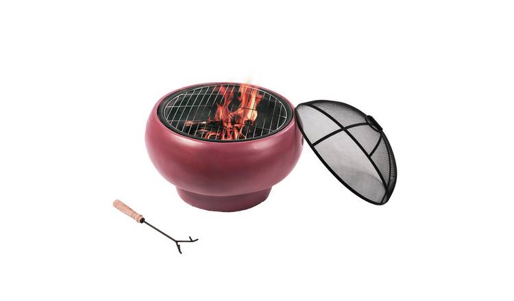 Teamson Home HR17501AC Wood Burning Fire Pit With Cover