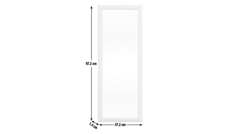 Buy Argos Home Framed Wall Mirror Grey 37x97cm Wall mirrors