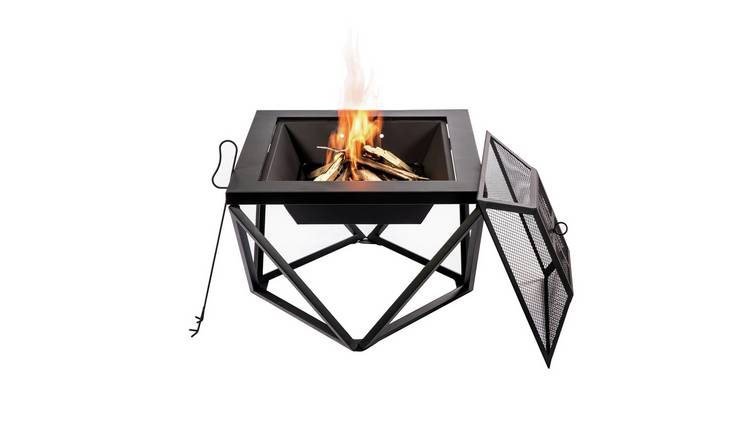 Teamson Home PT-FW0002 Wood Burning Fire Pit With Cover