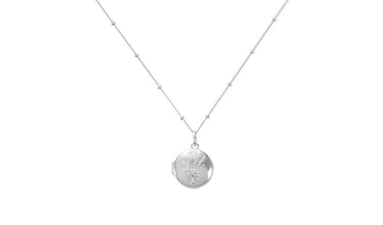 Moon & Back Sterling Silver 'Granddaughter' Locket Necklace