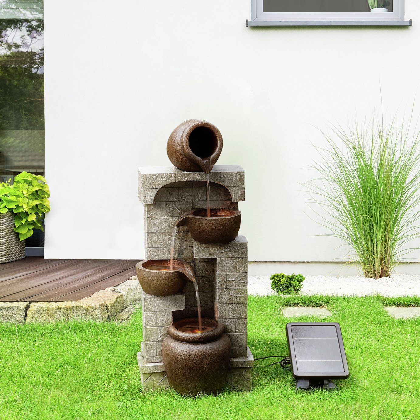 Teamson Home PT-SF0001 Solar Powered Water Fountain