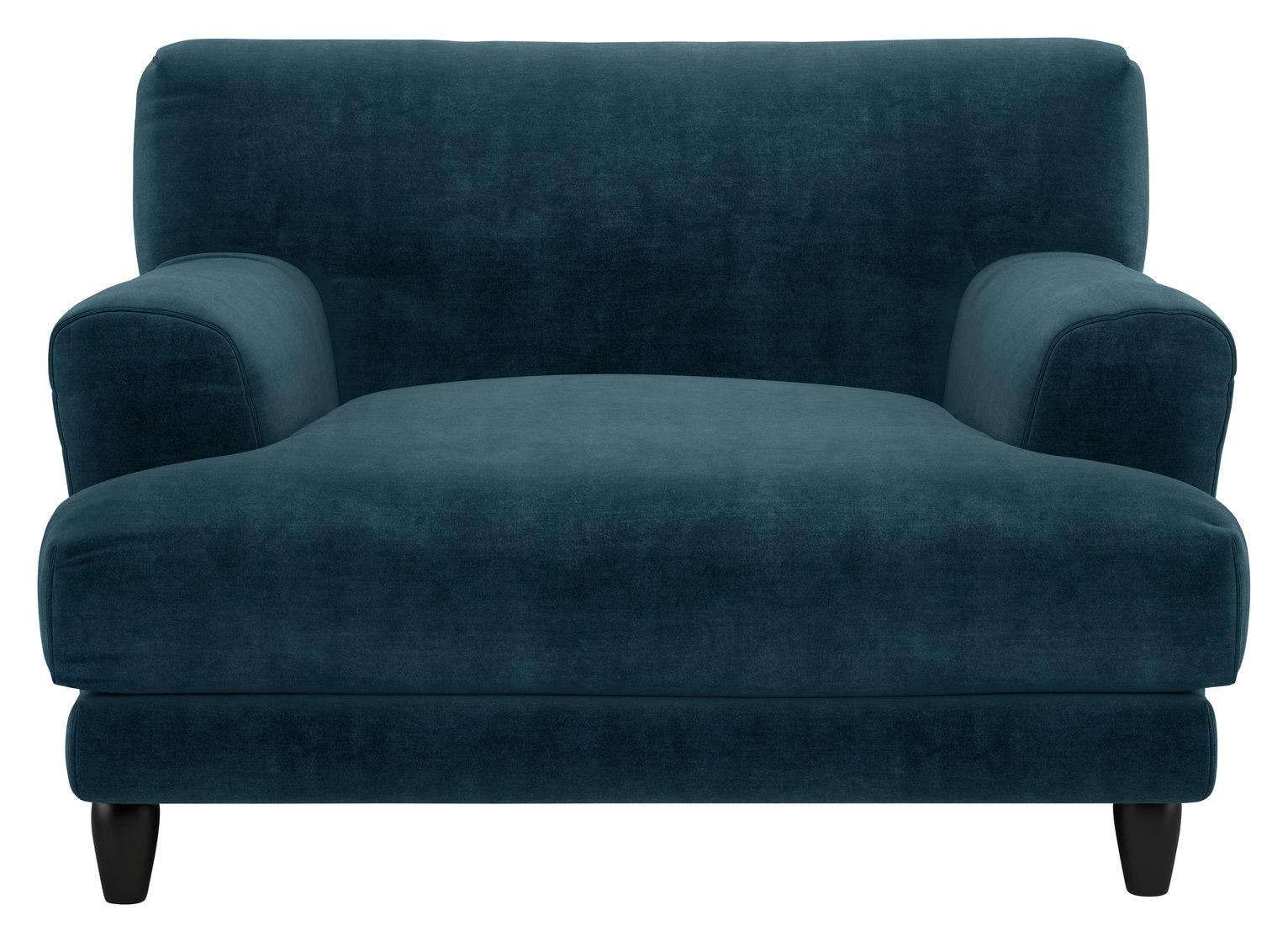 Habitat Askem Velvet Cuddle Chair - Ink Blue