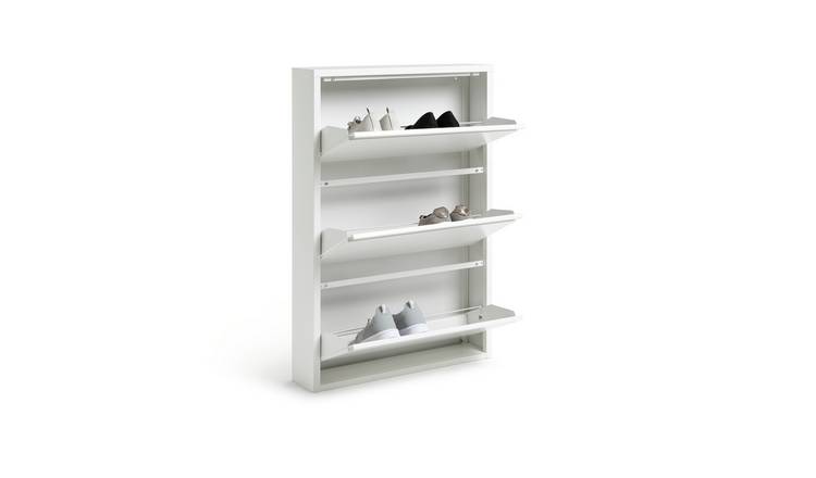 Habitat Daxton 3 Shelf Metal Shoe Storage - White