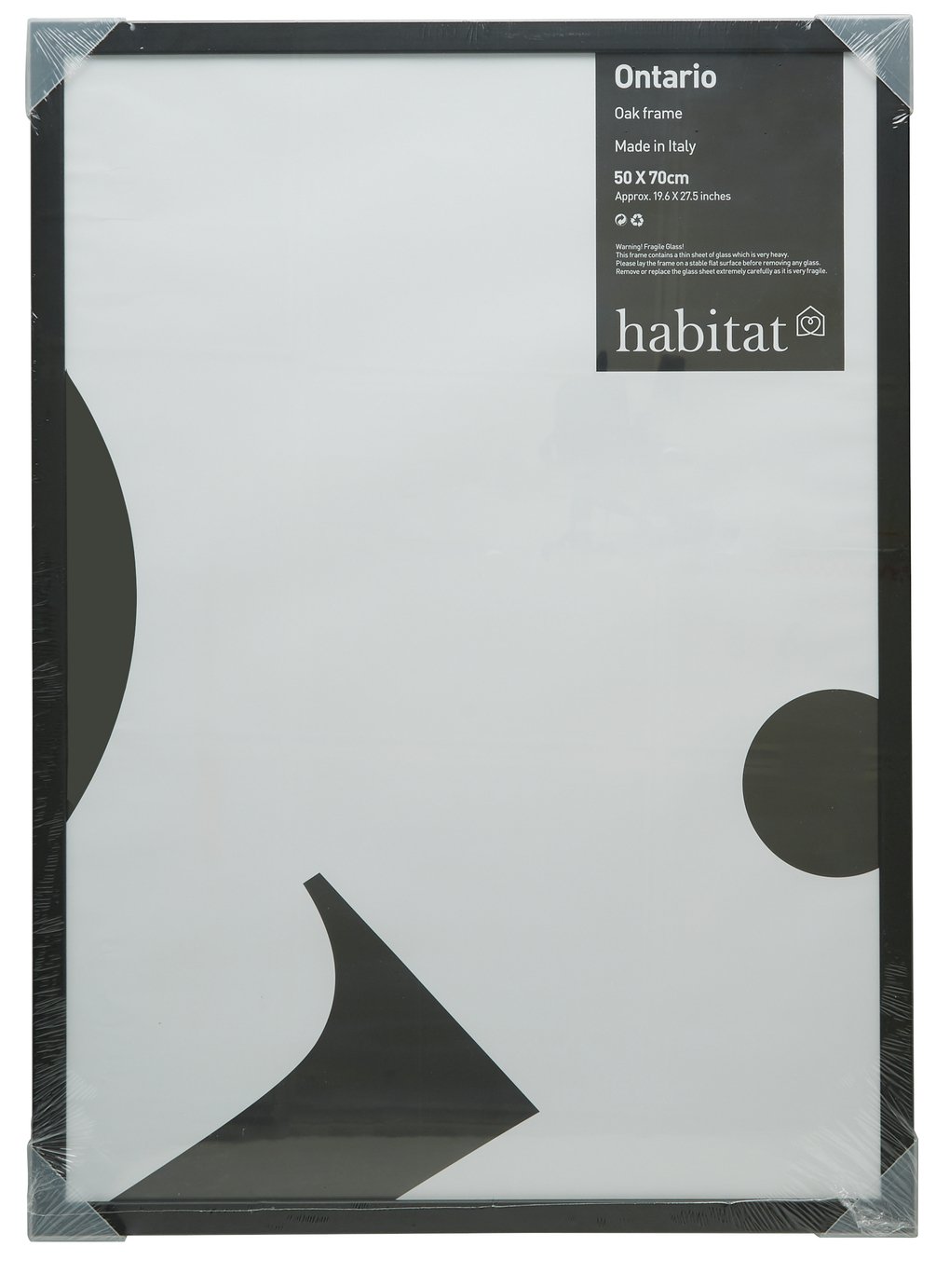 Habitat Ontario Matte Finish Picture Frame - Black - 50x70cm