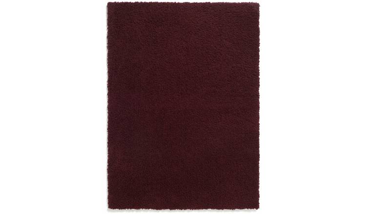 Habitat Cosy Berry Shaggy Rug - 100x60cm