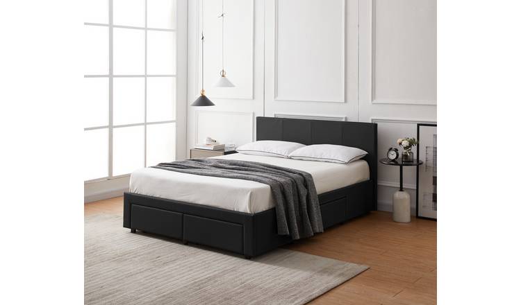 Black frame deals king size bed