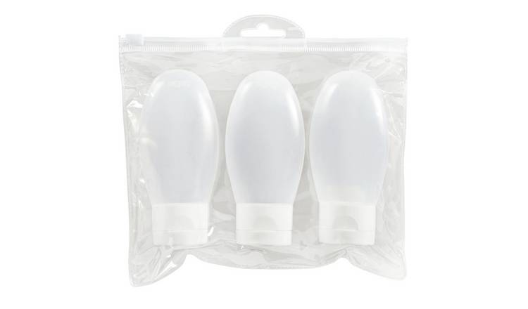 Featherstone Set of 3 Squeeze Travel Bottle - White