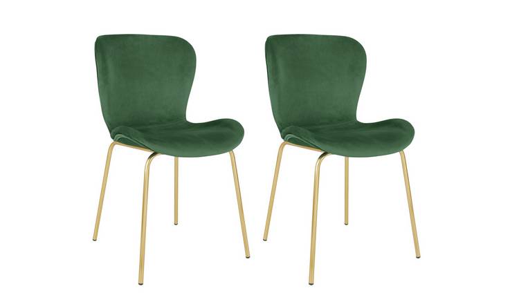 Argos velvet shop dining chairs