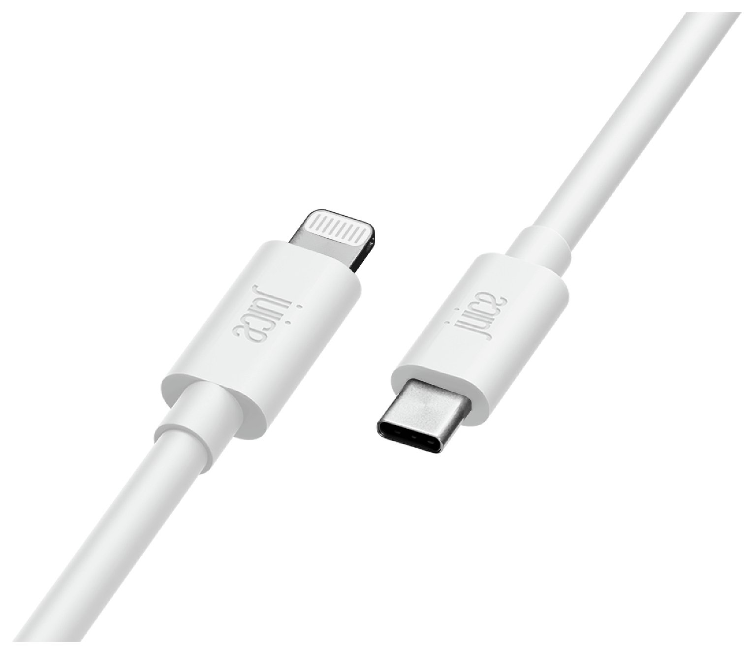 Juice 2m Lightning to Type C Charge Cable - White