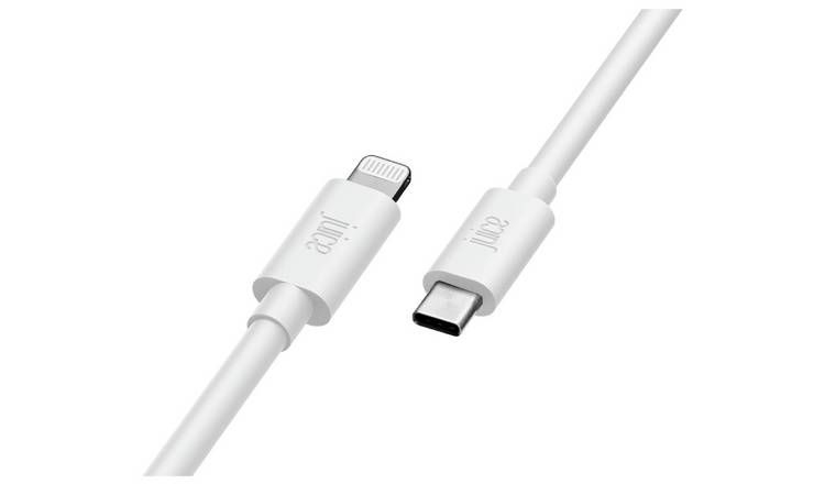 Juice 2m Lightning to Type C Charge Cable - White