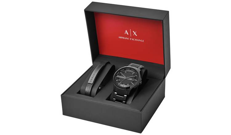 Buy Armani Exchange Men s Stainless Steel Bracelet Watch Set