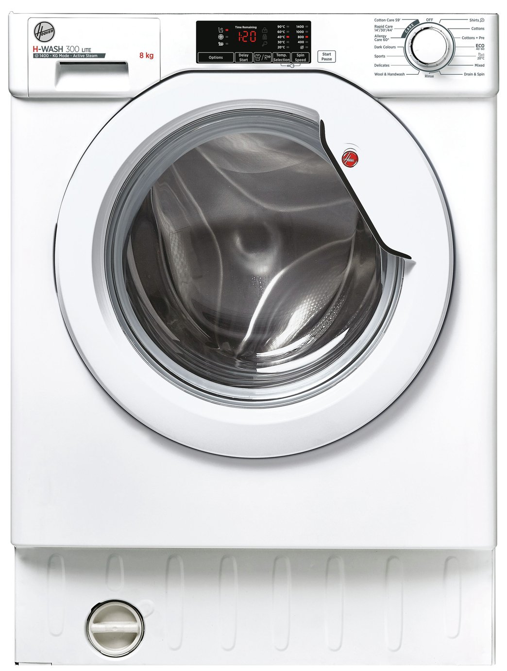 Hoover HBWS 48D1E 8KG Integrated Washing Machine - White