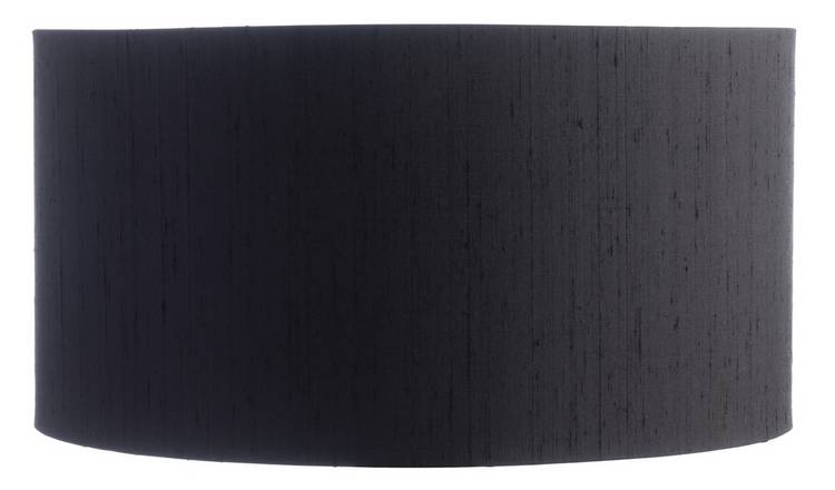 Habitat Drum Silk 35cm Shade - Black