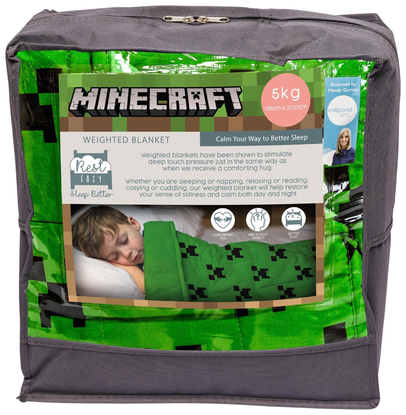 Minecraft Creeper Weighted Blanket review 8.7 / 10