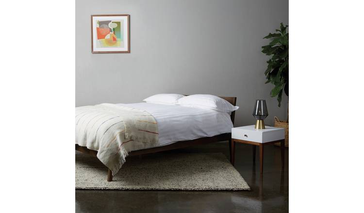 Walnut platform deals bed frame king