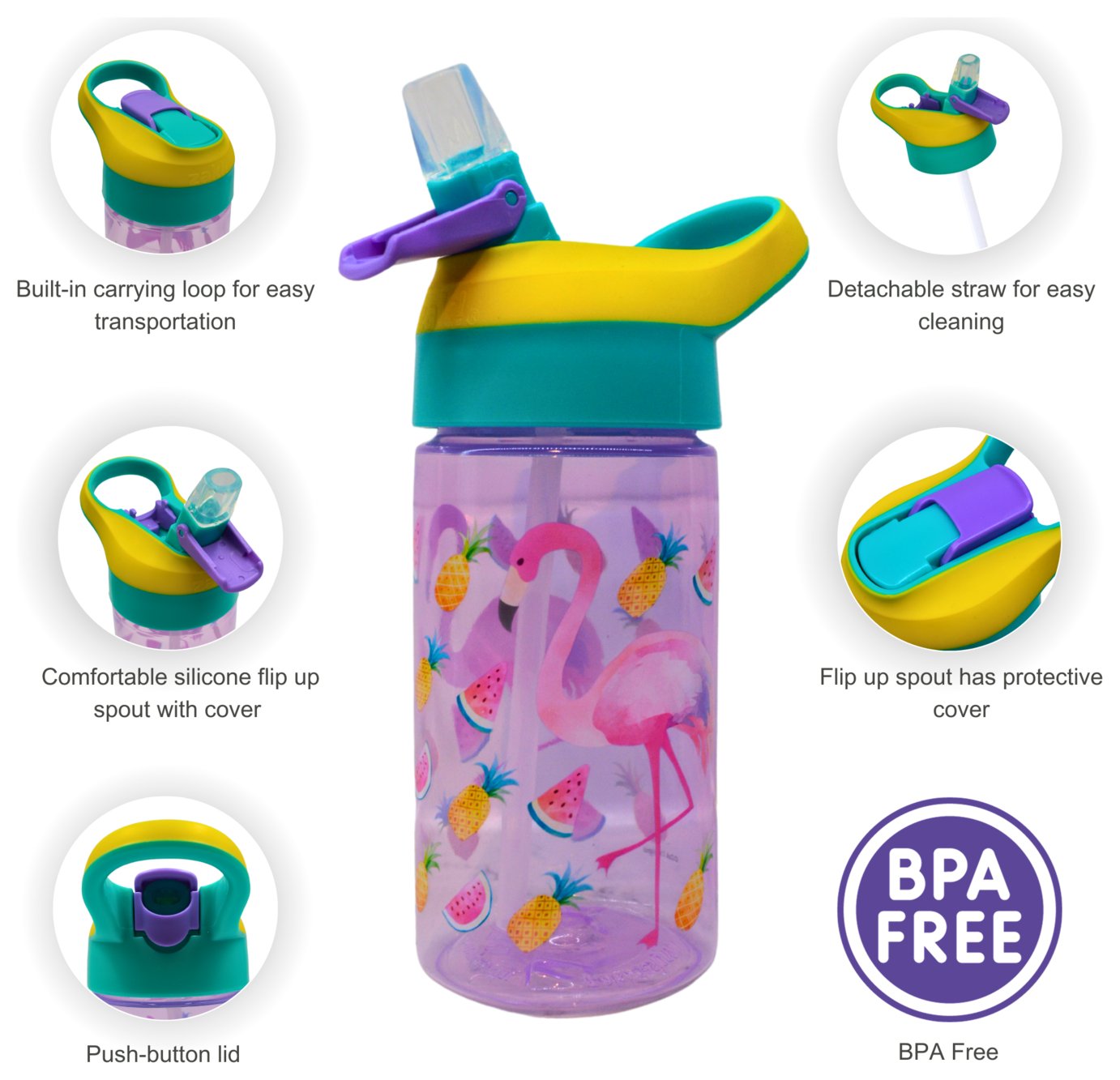 Zak Generic Set of 2 Flamingo & Donut Bottles Review