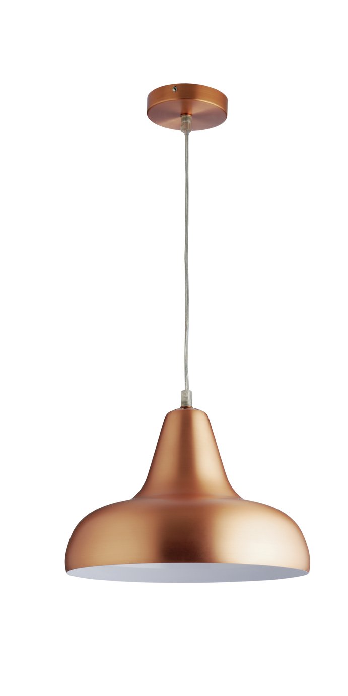 Habitat Aerial Spun Aluminium Ceiling Light - Copper 