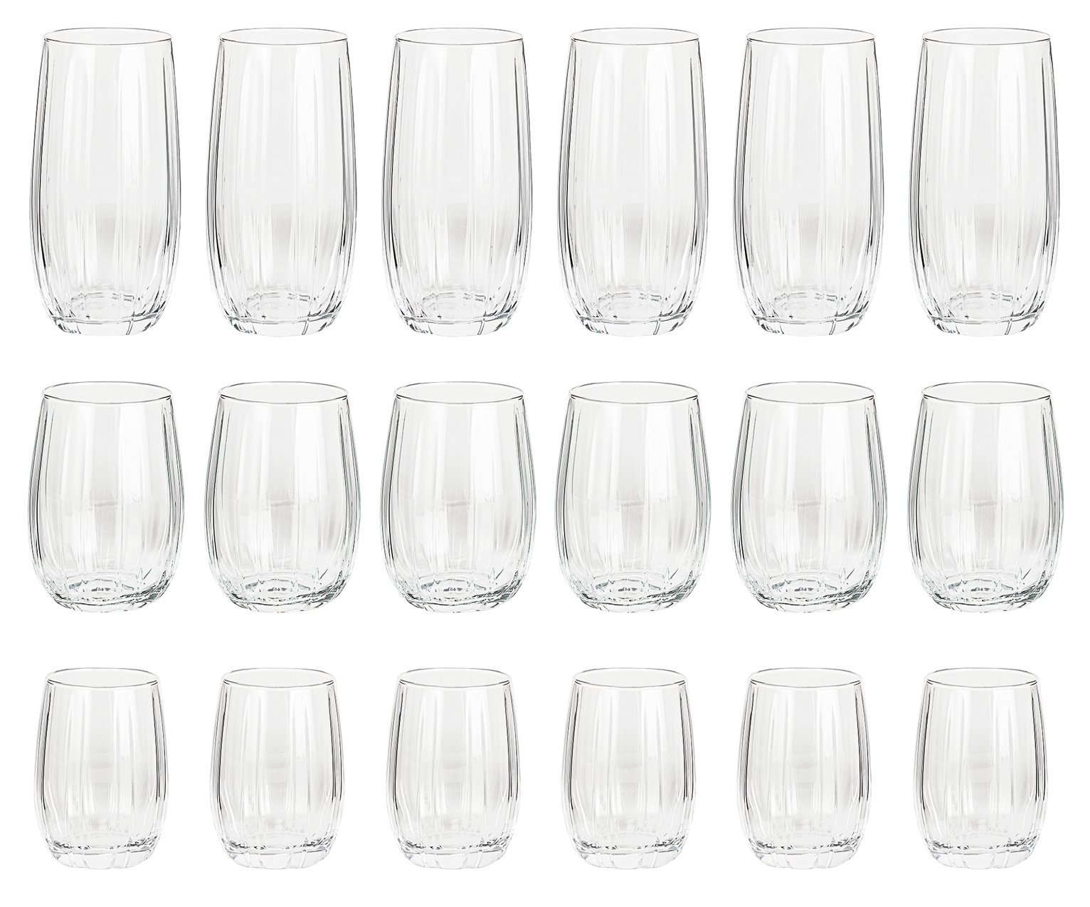 Argos Home Set of 18 Daytime Glasses