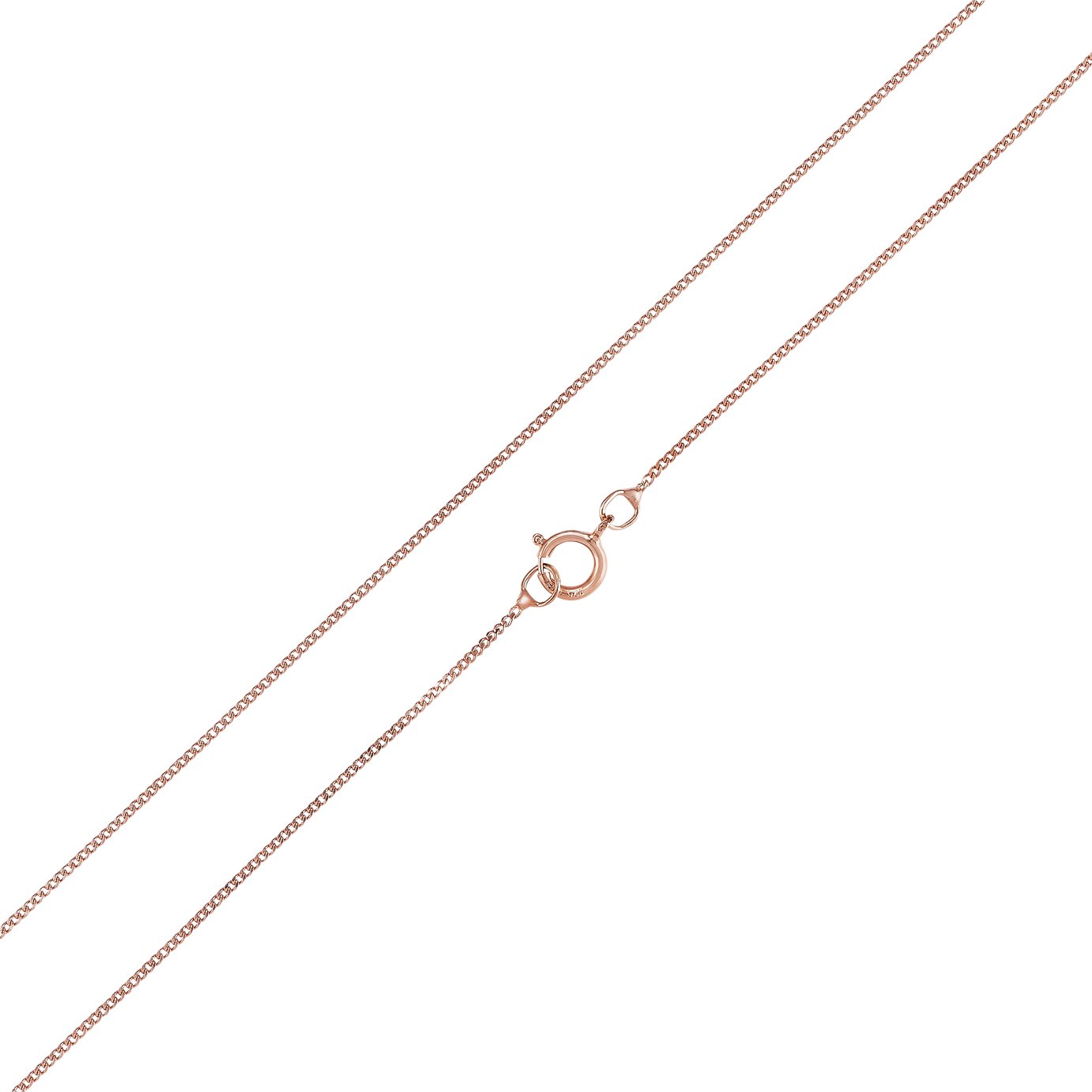 Revere 9ct Rose Gold Fine Curb 18 Inch Chain (9419764) Argos Price
