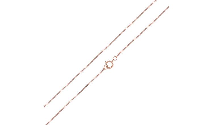 Buy Revere 9ct Rose Gold Fine Curb 18 Inch Chain | Womens necklaces | Argos