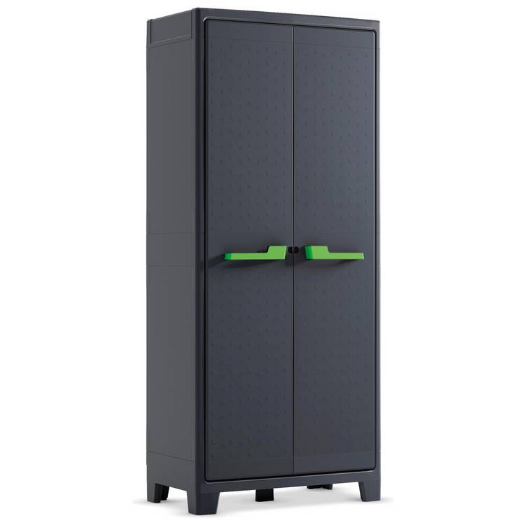 Keter Moby Tall Storage Cupboard - Grey 0