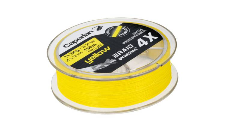 Decathlon TX4 25/100 Fishing Braided Line - Yellow